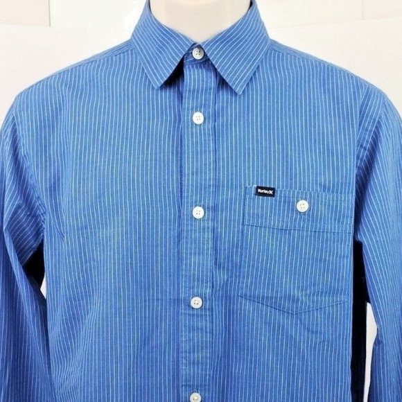 Hurley Mens Long Sleeve Button Up Shirt Small - Picture 2 of 8